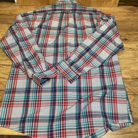 John Martin XL-Tall Men's Long Sleeve Plaid Country‎ Western Button Up Shirt USA - Picture 11 of 13